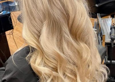 Golden blonde curls