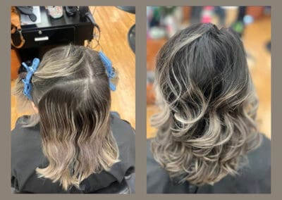 ombre before and after